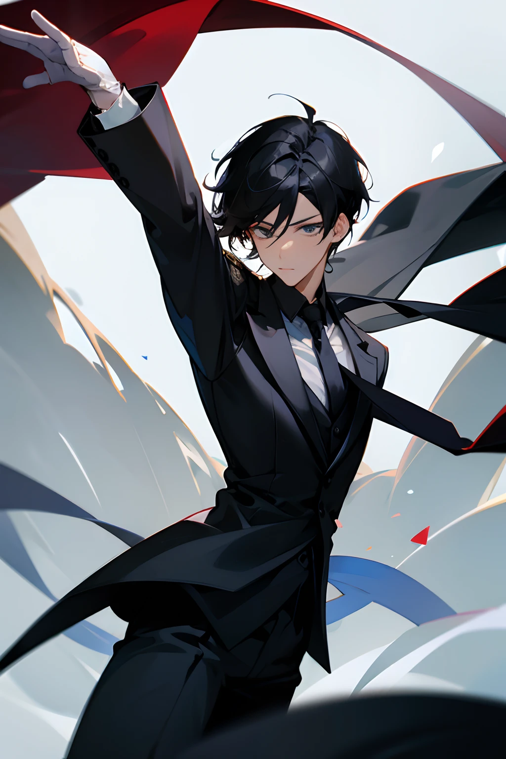 shoun,male people,black color hair,Business suit,deacon,whitegloves