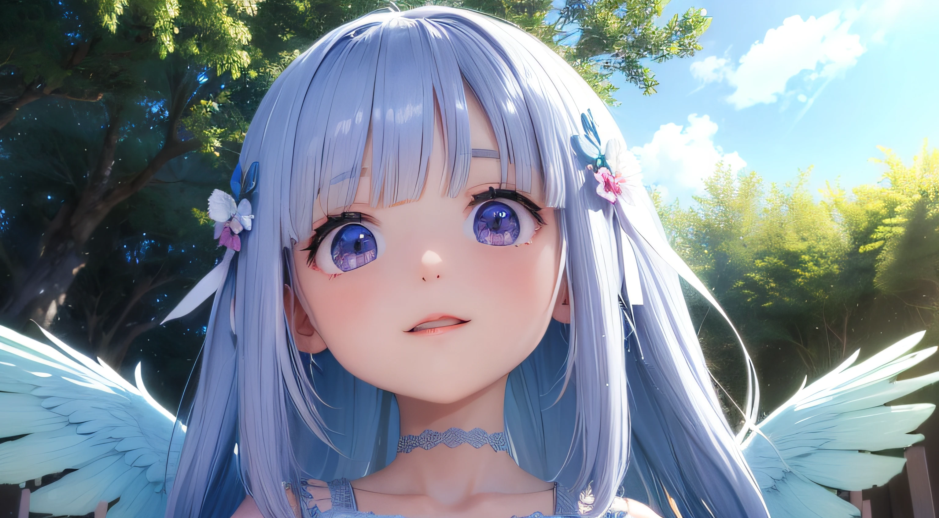 (obra prima) (ultrarrealista | | | | |) Menina anime anjo, Elfa, risada feliz