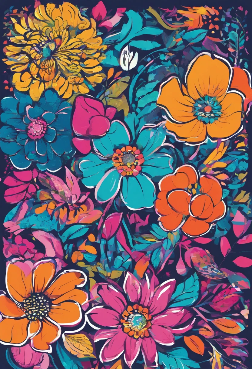 with floral pattern、