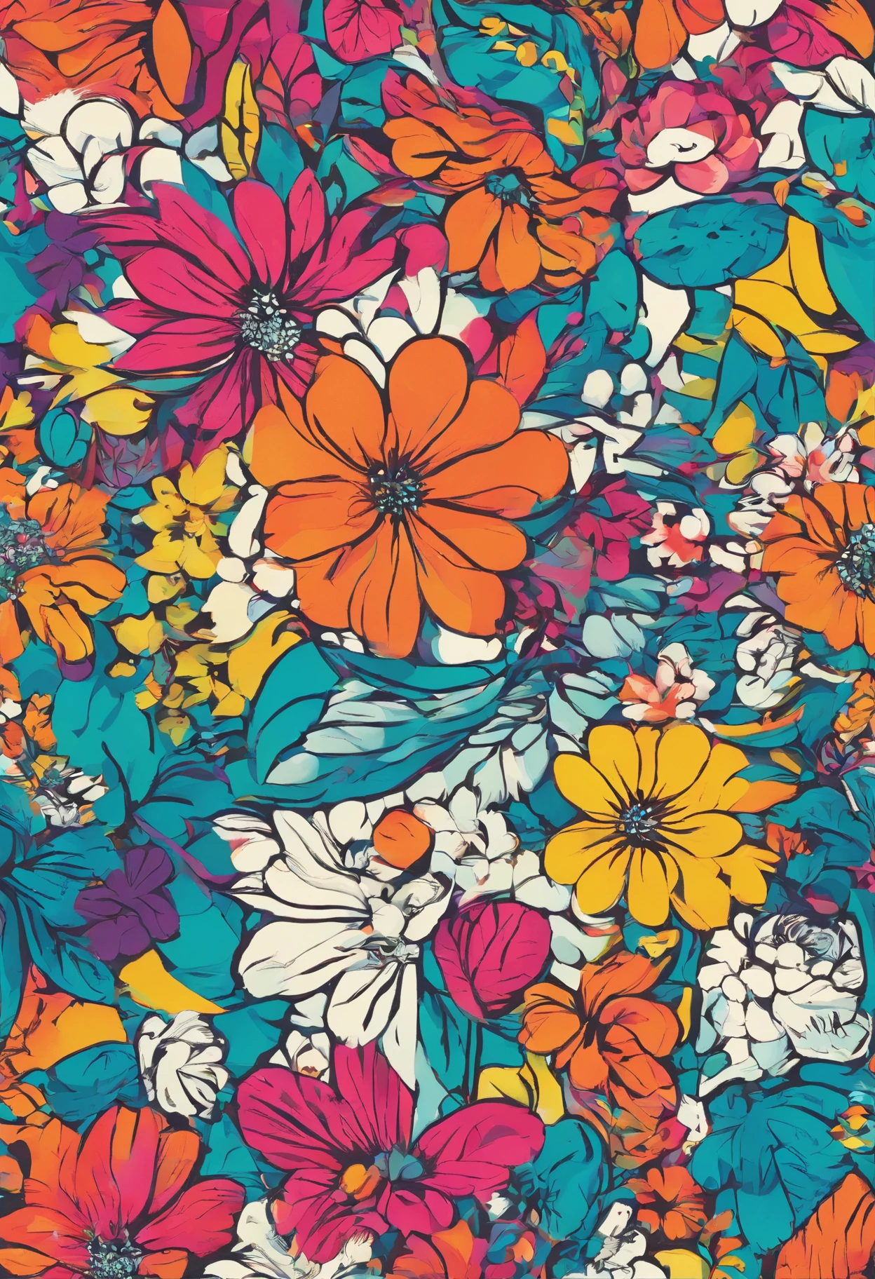 with floral pattern、
