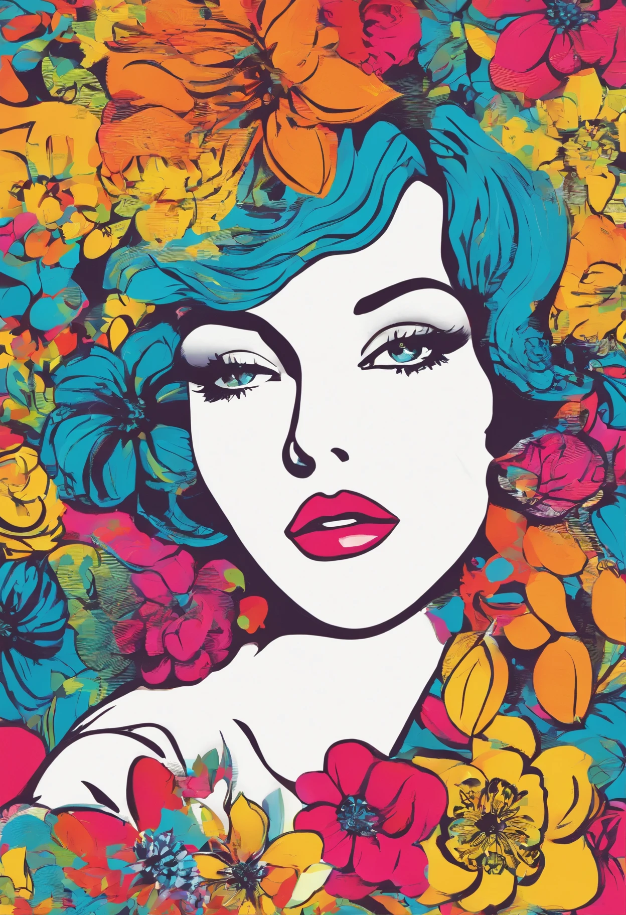 with floral pattern、