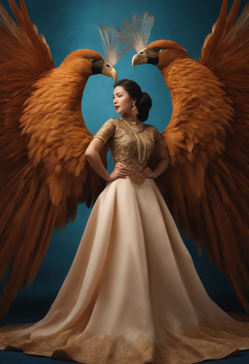 (Chase),Detailed plumage,Glamorous accessories,(Best Quality,hight resolution),(Realistic:1.37),Vivid colors,Studio Lighting,japanese art on behance,Traditional crafts,subtle color palette,Wings,Harmony between nature and culture,Symbol of power and elegance,Traditional and spiritual importance,Detailed design,Handmade works of art,Accurate depiction of details,complex pattern,delicate craftsmanship,Majestic presence,Exquisite beauty,Detailed texture,Brilliant decoration,Rich cultural heritage,Attention to detail,elegant and graceful,Traditional motifs,Exquisitely crafted,Skillfully carved feathers,authentic expression
