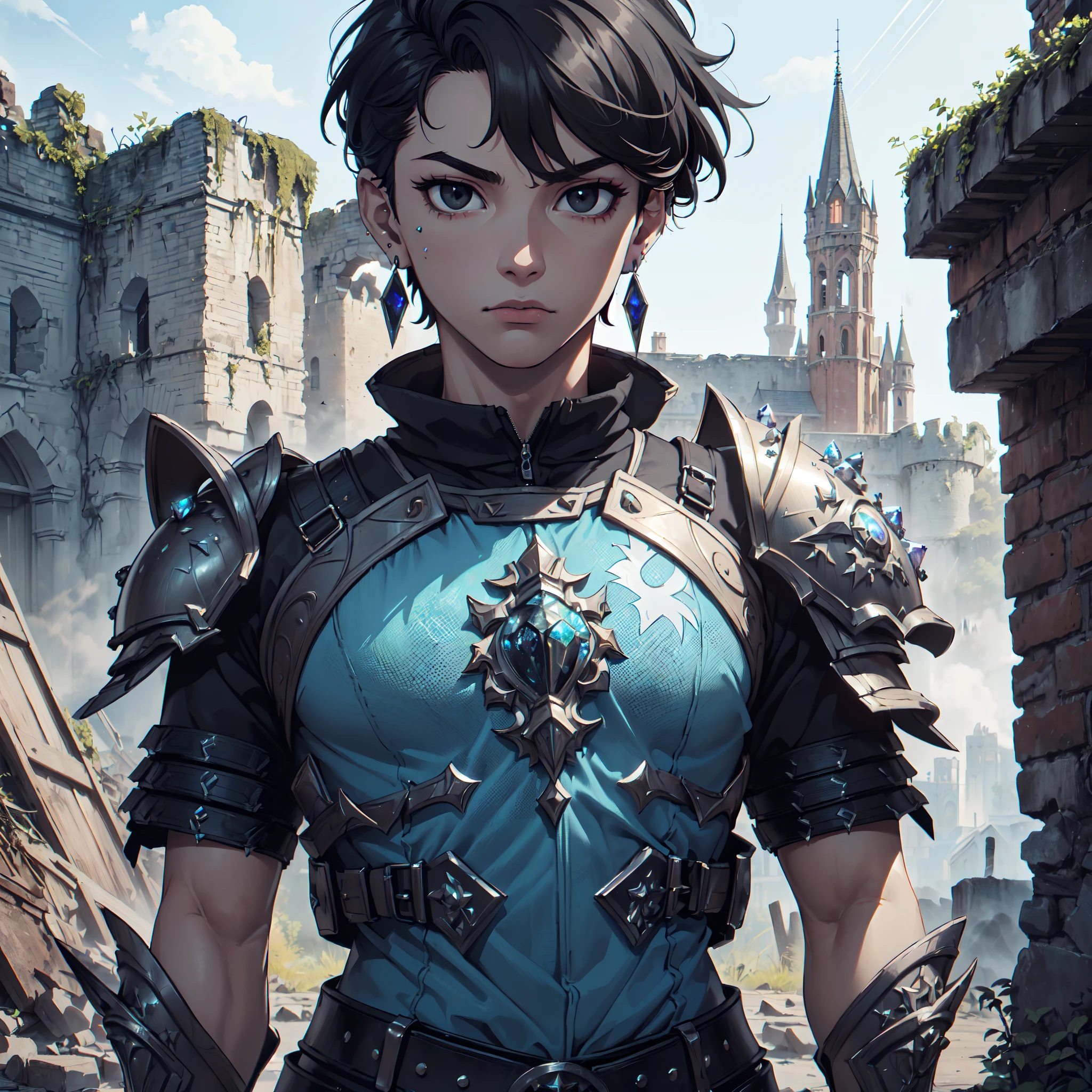 Ultra High Definition,
Ultra High Quality,
Ultra High Resolution,
Best Definition,
Best Quality,
Best Resolution,
Hyper Detailed,
Hyper Definition,
Hyper Quality,
Hyper Resolution,
Perfectly Detailed,
Perfectly Designed,
Masterpiece,
8K,
Body Shot,
Anime,
(((1 Boy))),
(((Handsome))),
(((Hyper Detailed Black Short Hair))),
(((Hyper Detailed Black Eyes))),
(((Hyper Detailed Gem Jeweled Earrings))),
(((Hyper Detailed Armor Plates, Hyper Detailed Cuirass, Hyper Detailed Underclothes, Hyper Detailed Baron Armor))),
(((Castle Ruins Scenery Background))),
