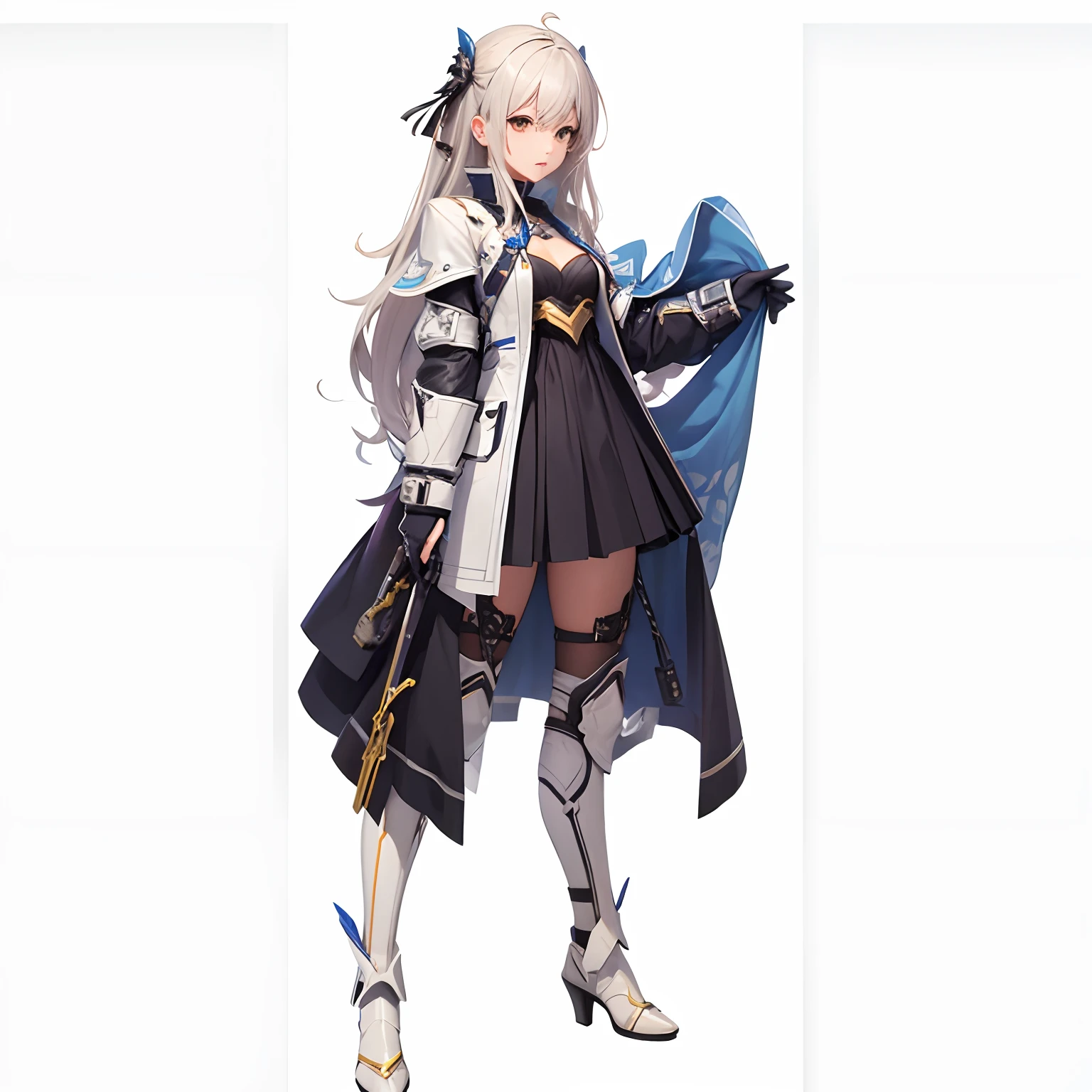 top-quality、Fantasia、1 girl in、futuristic costume、Combat equipment、