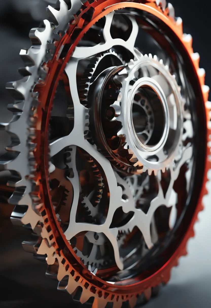gear wheel,white backgrounid,ren,the detail