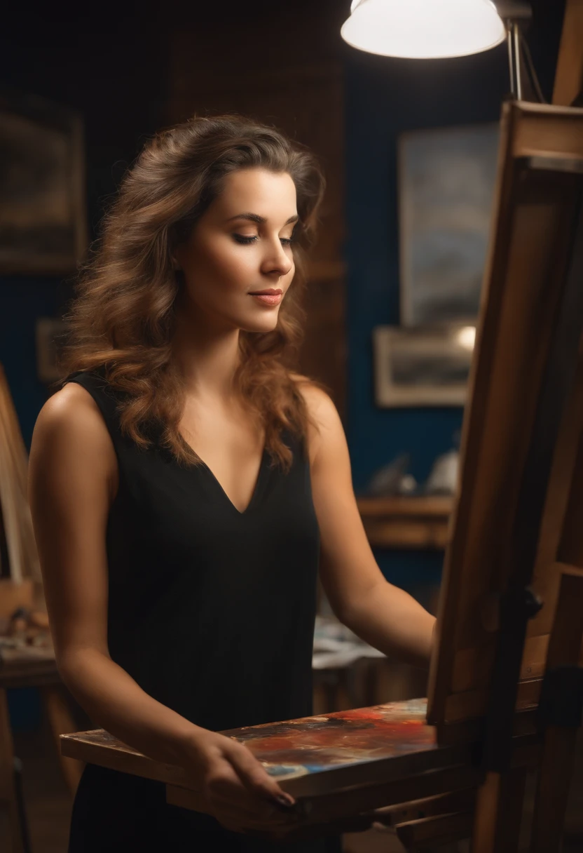 Portrait artist Painter In the studio
