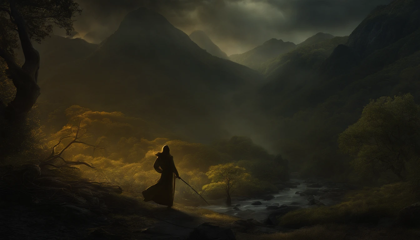 Best quality, Masterpiece, 超高分辨率, (photograph realistic:1.4), surrealism, Dream-like,fusionart, Shadowdancer, shadow magic, darkness control, stealth, shadowstep, umbral spells, hidden blade,