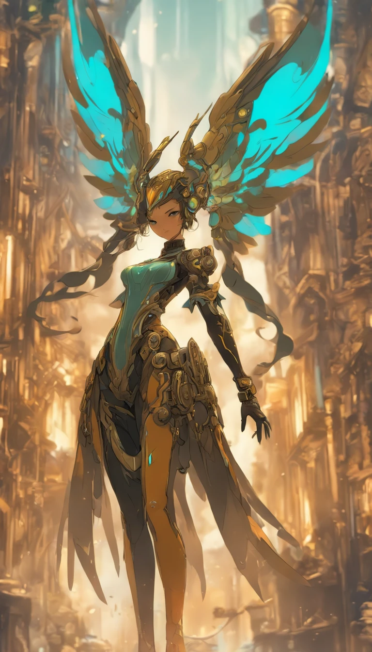 Chinese ink style,Steampunk world,Carved steampunk warframe girl,giant mechanical wings,Jet steam is suspended in the city air,Ink animation art,Ink comic art,water ink,ink,Smudge,8K,Delicately portrayed,Works of masters