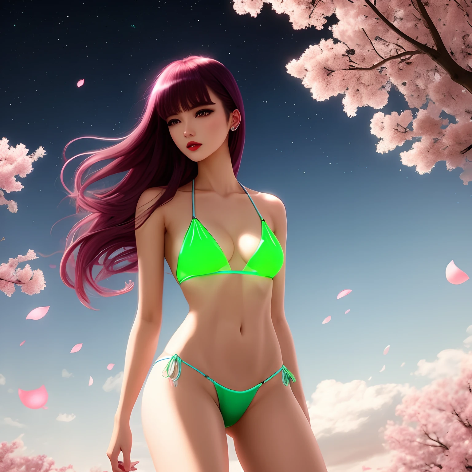 (Fluorescent color:1.4)、(semi transparent:1.4)、(Vintage filter:1.4)、(Fantasia:1.4)、World of Dreams、Chang'an Soft fluffy soft landscape like ancient air Cherry blossom petals Pale pink Sky green blue sparkling ethereal light Soft whimsical light Rainbow Star Sparkling diamonds Ancient background Ultra-realistic ultra-high quality Cinematic lighting Huge details Full HD painting bright、Diagonal bangs、
Red Micro Bikini、side
masterpiece, top-quality, authentic skin, (portlate: 1.5), 1 rapariga, long bangs, shorth hair, fullnude, Teasing the erogenous zones, Sperm on the face, I'm giving a