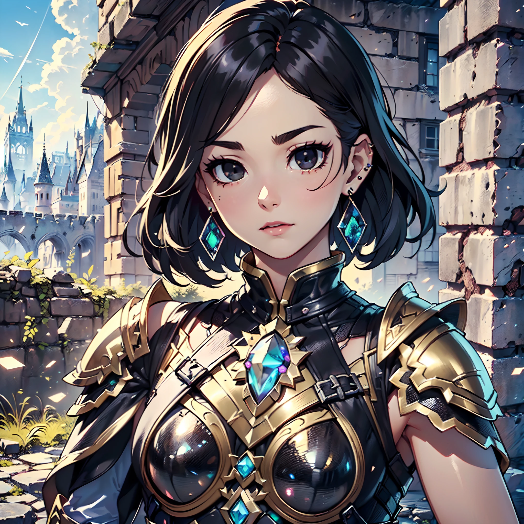Ultra High Definition,
Ultra High Quality,
Ultra High Resolution,
Best Definition,
Best Quality,
Best Resolution,
Hyper Detailed,
Hyper Definition,
Hyper Quality,
Hyper Resolution,
Perfectly Detailed,
Perfectly Designed,
Masterpiece,
8K,
Body Shot,
Anime,
(((1 Boy))),
(((Handsome))),
(((Hyper Detailed Black Short Hair))),
(((Hyper Detailed Black Eyes))),
(((Hyper Detailed Gem Jeweled Earrings))),
(((Hyper Detailed Armor Plates, Hyper Detailed Cuirass, Hyper Detailed Underclothes, Hyper Detailed Baron Armor))),
(((Castle Ruins Scenery Background))),
