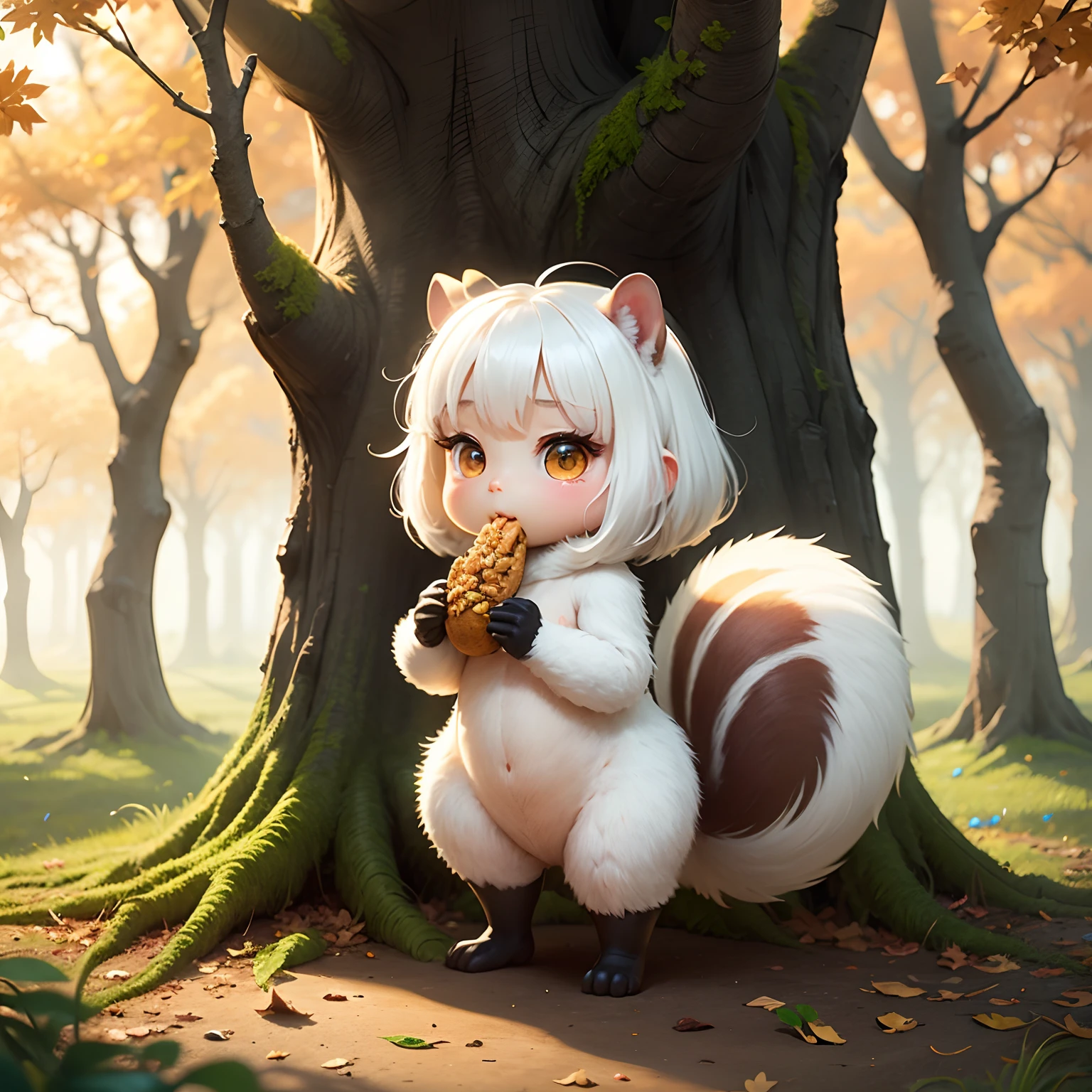 White animal hair