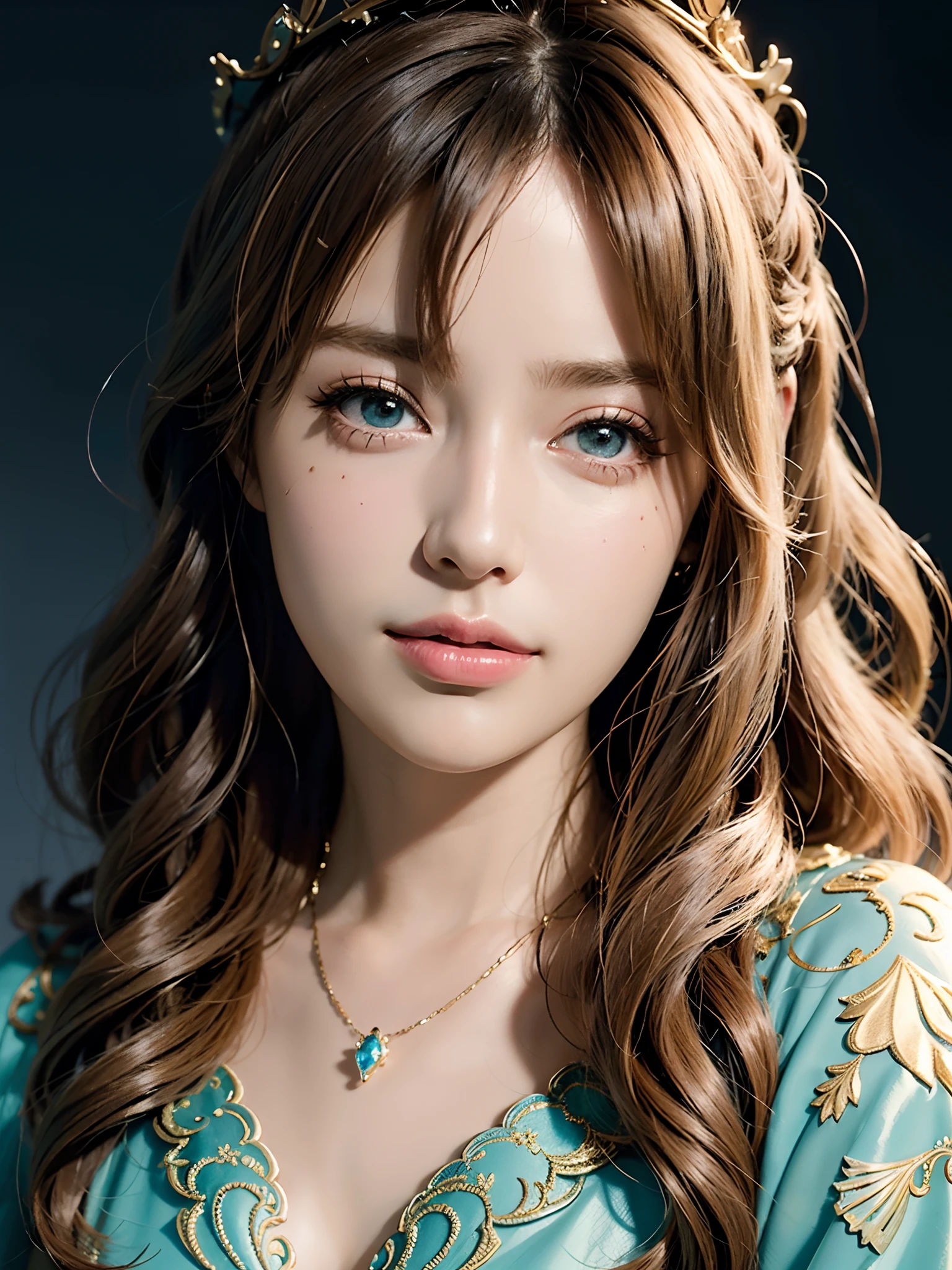 a photography, HD,, photo, woman, beautiful dress ornate, mdjrny-v5, style portrait of a gorgeous blond female in the style of stefan kostic, realistic, half body shot, sharp focus, 8 k high definition, insanely detailed, intricate, elegant, art by stanley lau and artgerm, extreme blur flames background, Princess girl with wing, Blue, Pastel, glitter, dramatic, dreamy, pastel, Watercolor, Whimsical, Delicate, seashell crown, Trending on Artstation, Highly detailed, Intricate, Portrait, digital painting, Fantasy theme, Fantasy robes, Fantasy concept art, Fantasy character art, Smug, age girl, perfect body, full body, dreamy, pastel, Watercolor, Whimsical, Delicate, seashell crown masterpiece, 8k, perfect lighting, , adult, female, cowboy shot, looking at viewer, cinematic lighting, Fawn