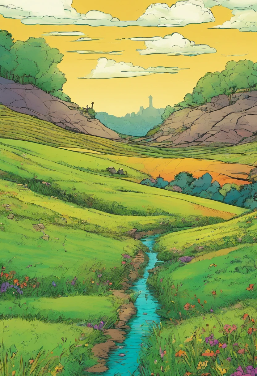 grassy fields