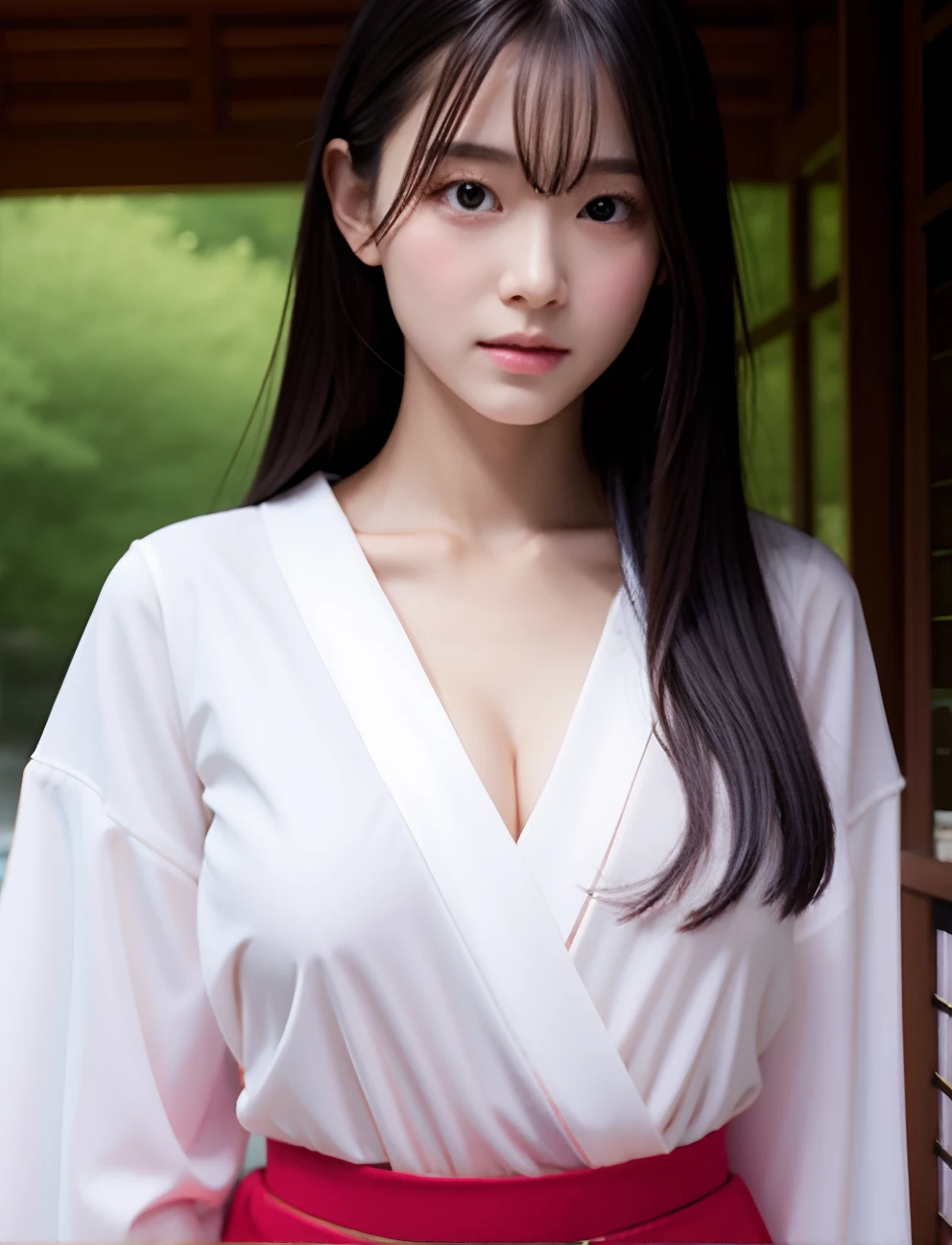 (Highest quality), (masterpiece), highly detailed, A young, half-naked Riho Yoshioka in a child's uniform is lying on her back on a bed with her legs raised to chest height, legs wide open, and her anus protruding towards the viewer., body, whole body, Eyes that are evenly shaped, Big eyes, Droopy eyes, A dreamy look, Provocative pose, Very short hair, Almost flat breasts, Her lower abdomen is bare, she does shy smile, she is blushing, She has a full head of pubic hair, I insert my penis into her vagina and cum inside her, get creampied, Beautiful Vagina, Insert your penis into her vagina from the front, She has her mouth open, A simple background with just a sheet,