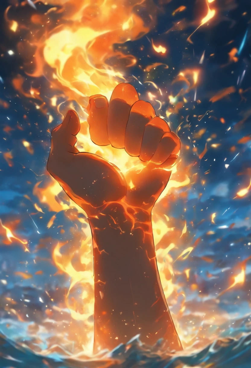 Arm with fire、Water arm、Grass arm、The elements of the electricity arm are distributed in several directions, caso de jogo,arte do jogo, collectible card art, assunto completo mostrado na foto, designed for cozy aesthetics!full art illustration, Produto eBay fofo, arte completa, !!altamente detalhado!!