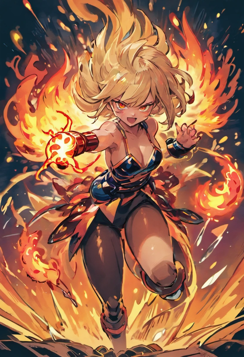 Arm with fire、Water arm、Grass arm、The elements of the electric arm are distributed in several directions, caso de jogo,arte do jogo, collectible card art, assunto completo mostrado na foto, designed for cozy aesthetics!full art illustration, Produto eBay fofo, Arte completa, !!altamente detalhado!!