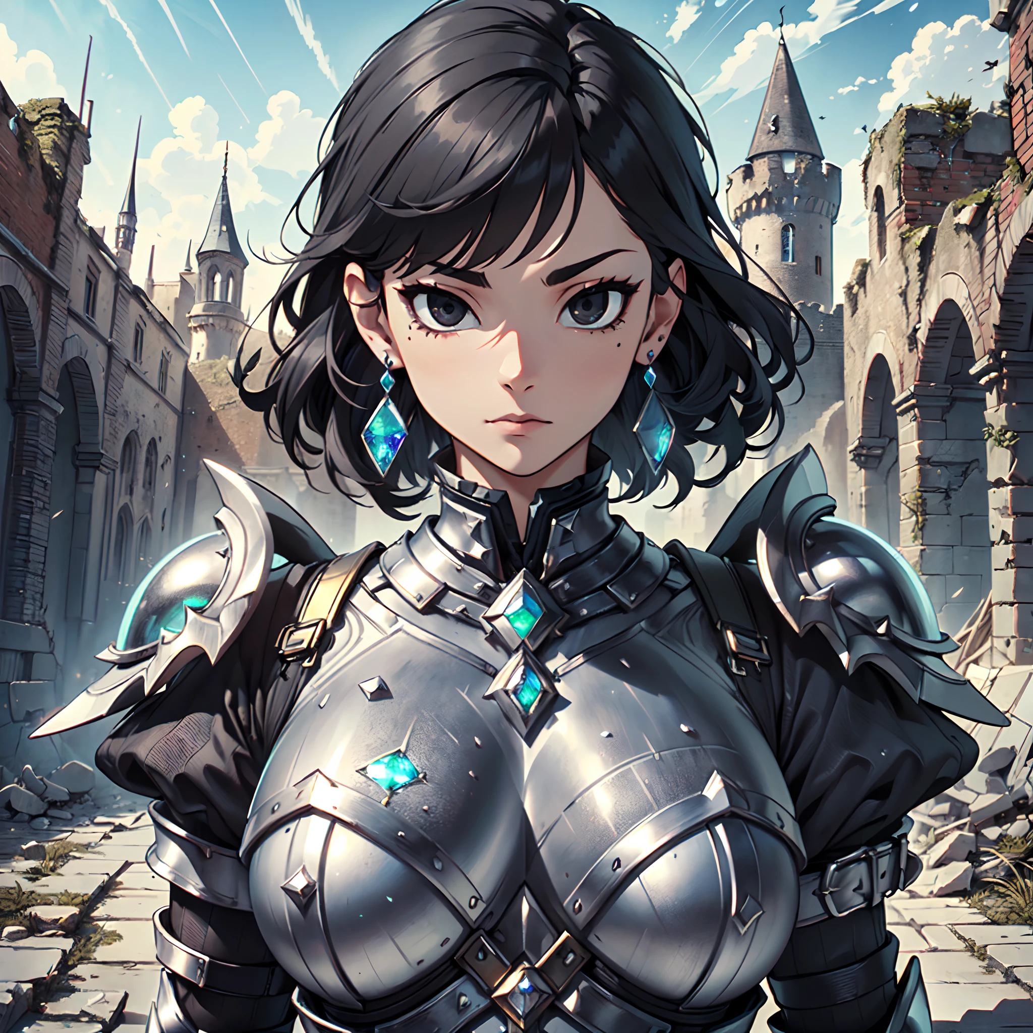 Ultra High Definition,
Ultra High Quality,
Ultra High Resolution,
Best Definition,
Best Quality,
Best Resolution,
Hyper Detailed,
Hyper Definition,
Hyper Quality,
Hyper Resolution,
Perfectly Detailed,
Perfectly Designed,
Masterpiece,
8K,
Body Shot,
Anime,
(((1 Boy))),
(((Handsome))),
(((Hyper Detailed Black Short Hair))),
(((Hyper Detailed Black Eyes))),
(((Hyper Detailed Gem Jeweled Earrings))),
(((Hyper Detailed Armor Plates, Hyper Detailed Cuirass, Hyper Detailed Underclothes, Hyper Detailed Baron Armor))),
(((Castle Ruins Scenery Background))),