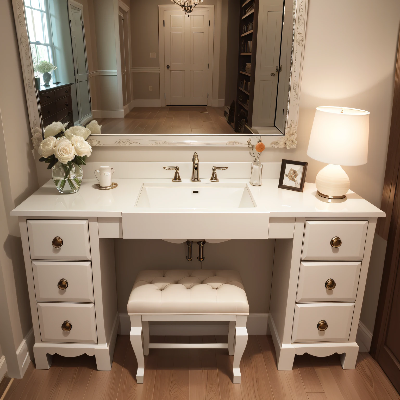 mirror glass console table with Installing the Drawers
