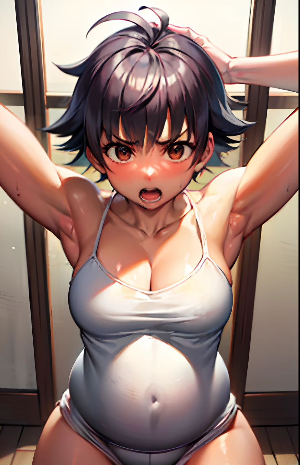Makoto、Colossal tits、、white shirt、cleavage of the breast、pleatedskirt、Green skirt、(erotic posing:1.4)Makoto【Rape of a mother in a forced pregnancy】I was raped、Rape Demon「I got you pregnant、I'm going to rape you.、Make you a mother」Although Makoto resisted、Rape Demon【【【Forced motherhood】】】Pregnant through rape、【Forced motherhood】Makoto begins、This is Makoto being raped、.、【Lasts until childbirth】She wears bloomers、Depict rape scenes that lead to past fertilization、Depict the process of becoming a mother from a young girl →