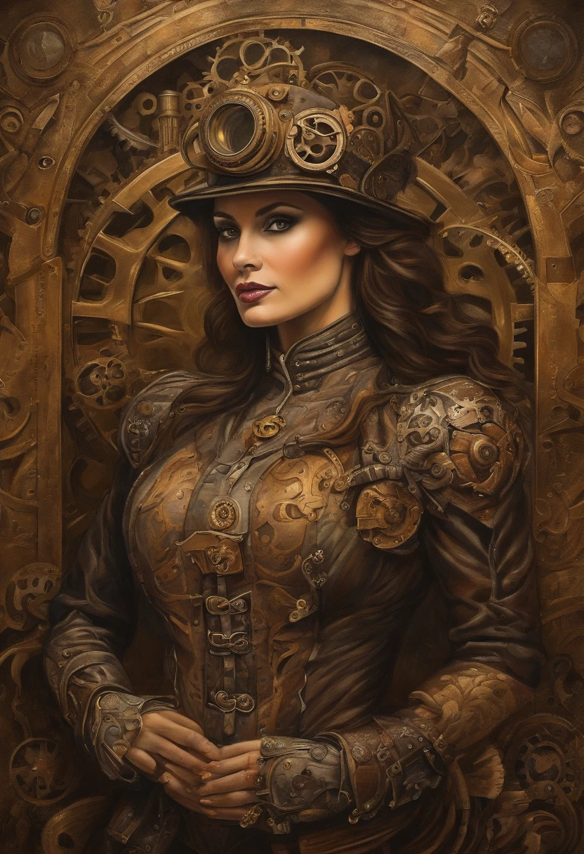 estilo de arte de fantasia, oil painting, Uma imagem de altura total de uma mulher guerreira espartana,
