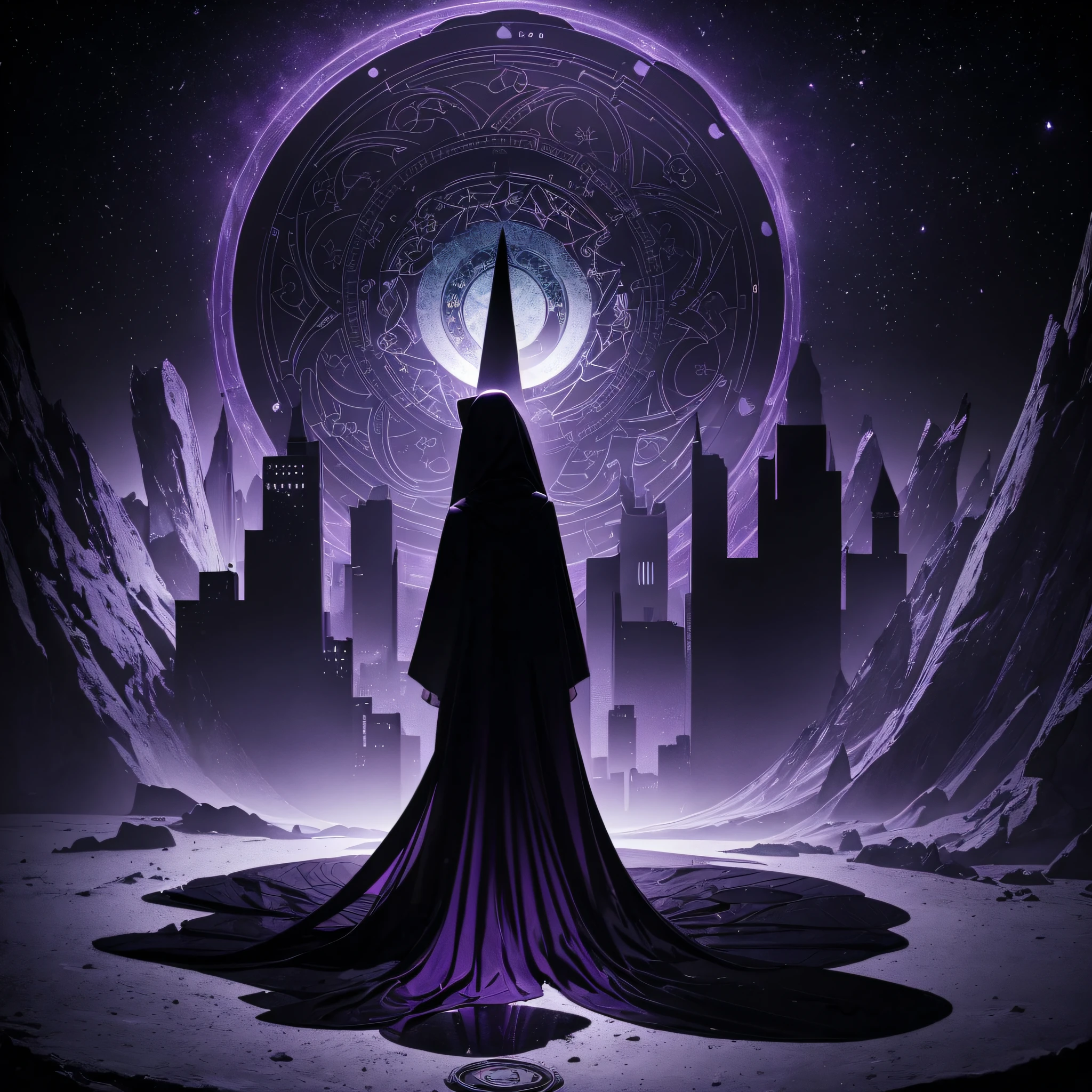 Design a logo for Mystery Insiders, a platform that uncovers the secrets and enigmas of the world. Incorporate elements that evoke curiosity, intrigue, and suspense. Consider using symbols like a magnifying glass, a question mark, or a mysterious silhouette. Explore dark color schemes, such as deep blues, purples, or blacks, to convey the mysterious nature of the brand. Aim for a design that captures the essence of mystery while being visually appealing and memorable.