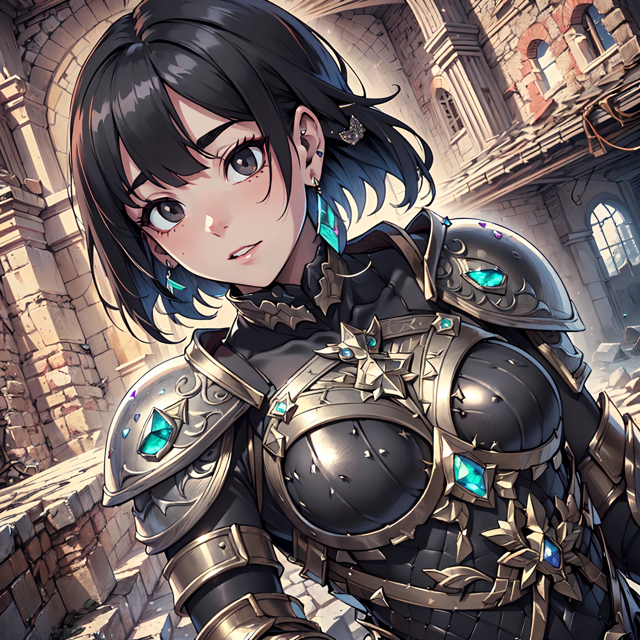 Ultra High Definition,
Ultra High Quality,
Ultra High Resolution,
Best Definition,
Best Quality,
Best Resolution,
Hyper Detailed,
Hyper Definition,
Hyper Quality,
Hyper Resolution,
Perfectly Detailed,
Perfectly Designed,
Masterpiece,
8K,
Body Shot,
Anime,
(((1 Boy))),
(((Handsome))),
(((Hyper Detailed Black Short Hair))),
(((Hyper Detailed Black Eyes))),
(((Hyper Detailed Gem Jeweled Earrings))),
(((Hyper Detailed Armor Plates, Hyper Detailed Cuirass, Hyper Detailed Underclothes, Hyper Detailed Baron Armor))),
(((Castle Ruins Scenery Background))),