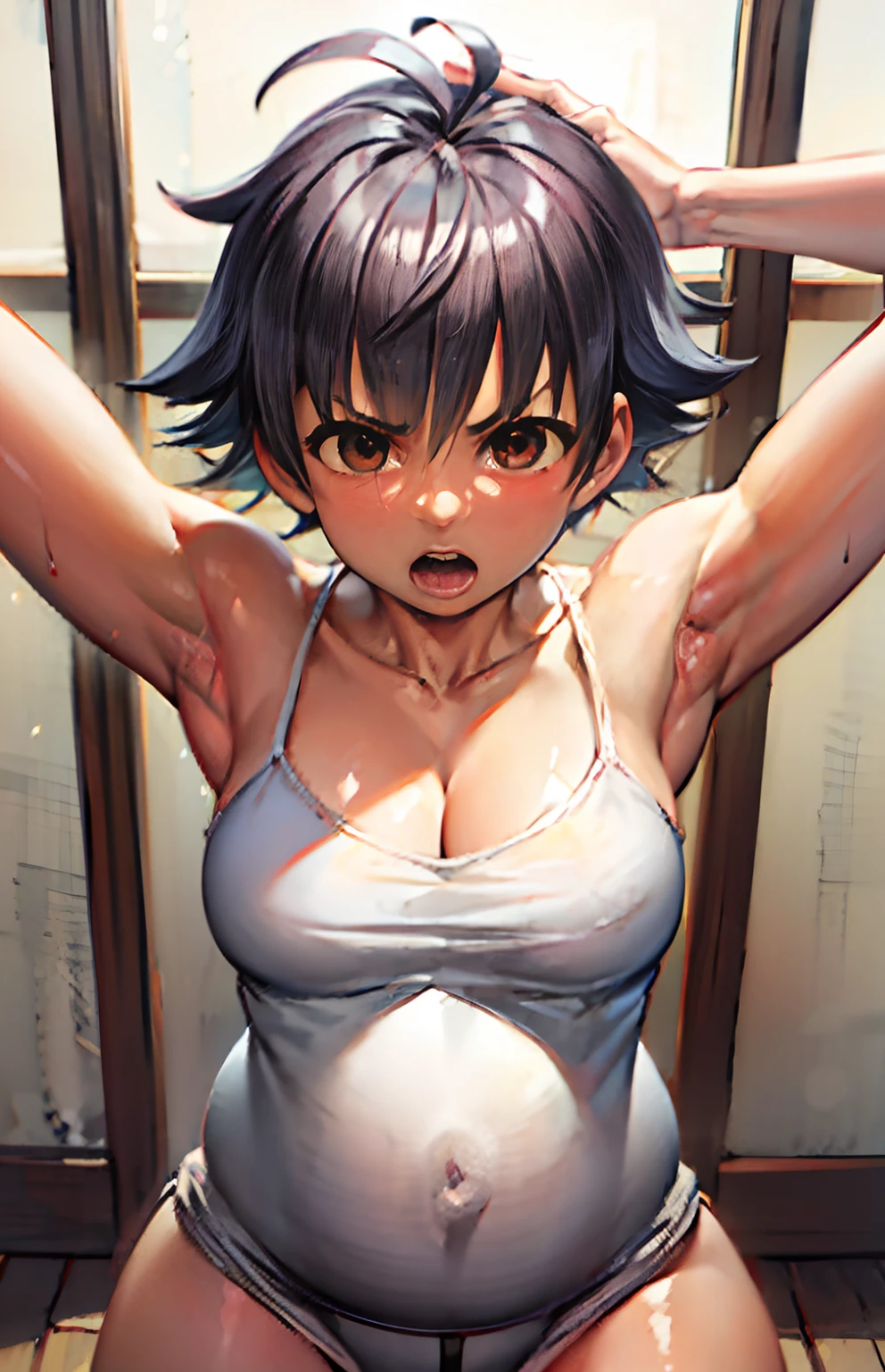 Makoto、Colossal tits、、white shirt、cleavage of the breast、pleatedskirt、Green skirt、(erotic posing:1.4)Makoto【Rape of a mother during forced pregnancy】I was raped、Rape Demon「I got you pregnant、I'm going to rape you.、Make you a mother」Although Makoto resisted、Rape Demon【【【Forced motherhood】】】Pregnancy by rape、【Forced motherhood】Makoto begins、This is Makoto being raped、.、【Lasts until childbirth】She wears bloomers、Depict a rape scene that leads to past fertilization、A depiction of being raped → depicting the process from a girl to a mother、Makoto and the truth that is seeded by a tough rapist demon、Makoto gasping in the pleasure of fertilization