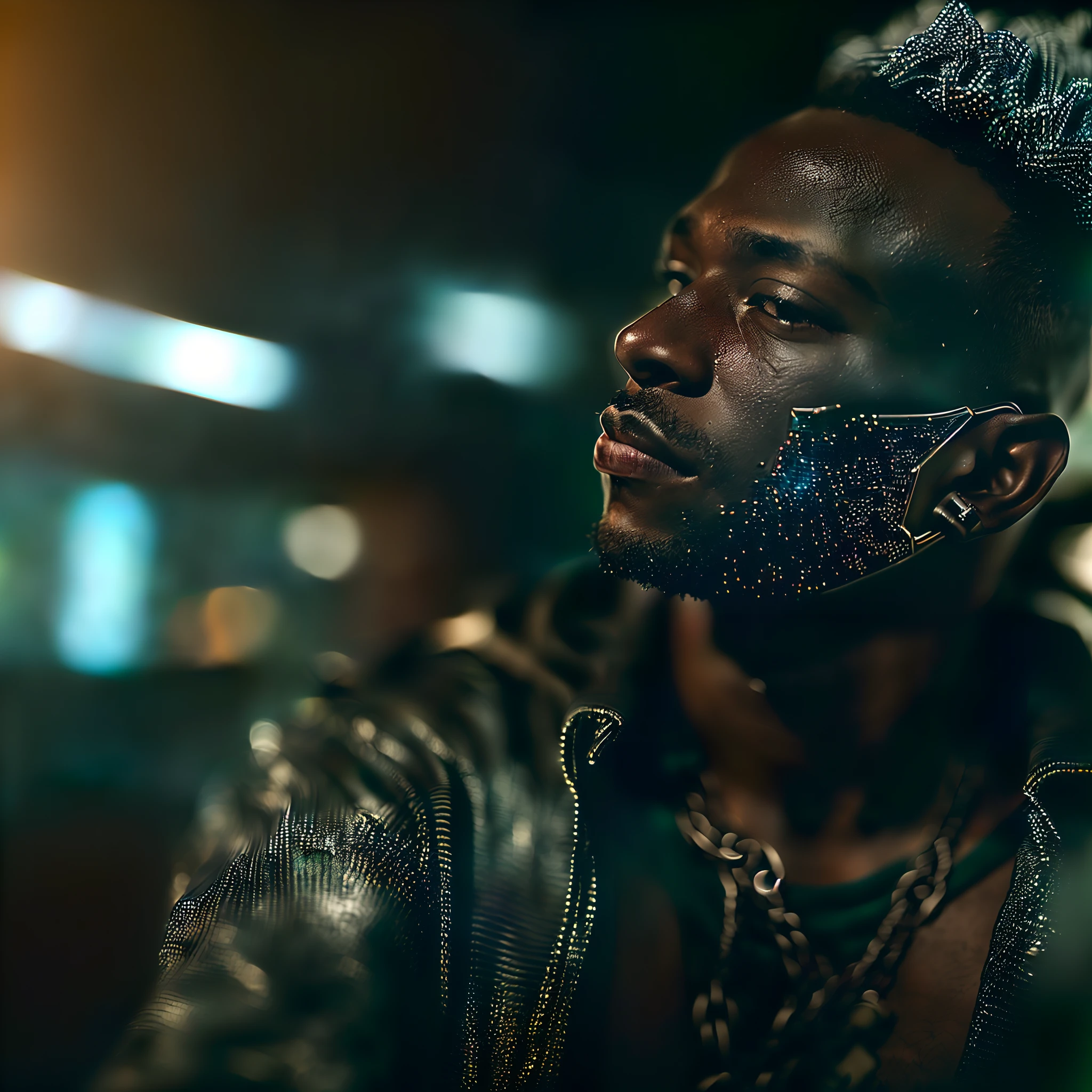 _(a black male:1.8 | rough face | scars | mask)Cyberpunk anthropomorphic targarian in glittering clothes, hyper-realistic and hyper-detailed, in the rays of the sun, stunning composition, hyper-emotional, epic cinematic lighting, 8k resolution, shot on Hasselblad H6D-400c Multi-shot, Mitakon Speedmaster 65mm f/1. 4 XCD , (the most beautiful portrait in the world:1.5)
