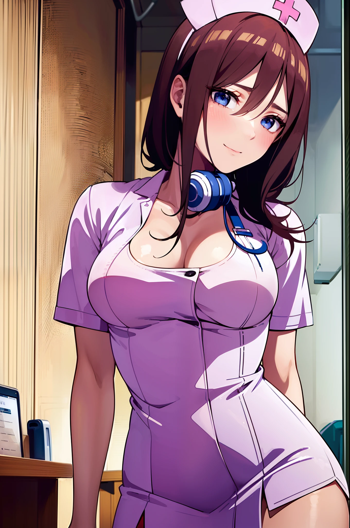 (focus on the panties), ((masturbation)), (((touch her crotch with her hand))), (drooping eyes, eyes with realistic sizing), dark-brown-iris, thin thighs, eccentric pose, slut, (in the factory, many machines), work clothes, ((sweat)), spread her legs, (((open mouth, blush))), angle from diagonally below, line art,
