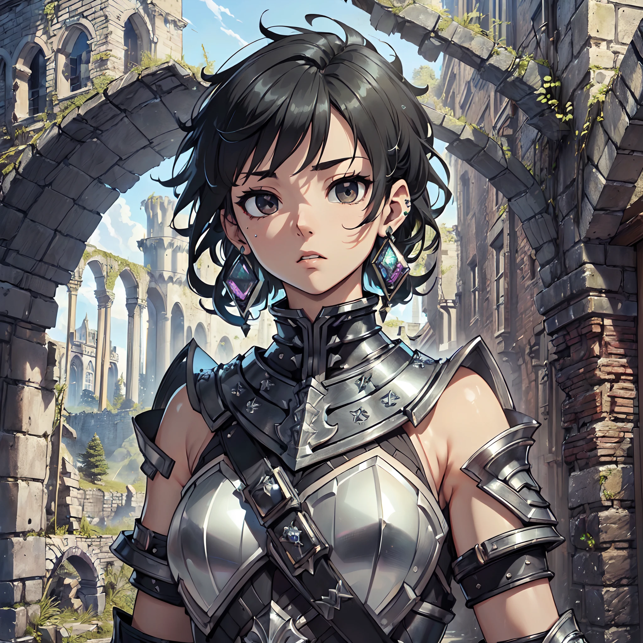 Ultra High Definition,
Ultra High Quality,
Ultra High Resolution,
Best Definition,
Best Quality,
Best Resolution,
Hyper Detailed,
Hyper Definition,
Hyper Quality,
Hyper Resolution,
Perfectly Detailed,
Perfectly Designed,
Masterpiece,
8K,
Body Shot,
Anime,
(((1 Boy))),
(((Handsome))),
(((Hyper Detailed Black Short Hair))),
(((Hyper Detailed Black Eyes))),
(((Hyper Detailed Gem Jeweled Earrings))),
(((Hyper Detailed Armor Plates, Hyper Detailed Cuirass, Hyper Detailed Underclothes, Hyper Detailed Baron Armor))),
(((Castle Ruins Scenery Background))),