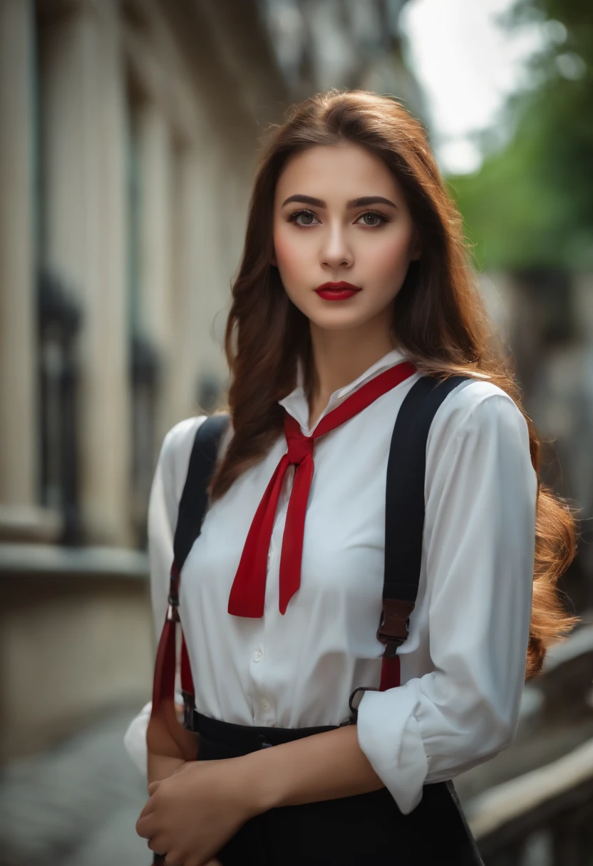 (((Realistic photography))),, Portrait, (Scared face:1.3),, Beautiful girl, view the viewer, , (school uniform:1.2), Shirt buttons and trousers, , (Plump:1),, in japanese street, (environment details:1.3),, (RAW photo, cg unity, Photography, hyper realistic detailed, Sharp focus, Detailed skin,4K, High-res, Masterpiece, Best quality, Realistic, vibrant:1.2),, (8K,4K, hyper HD, high resolution, professional, Cinematic, Movie, Dramatic),, (anamorphic depth of field blur background), Detailed background,