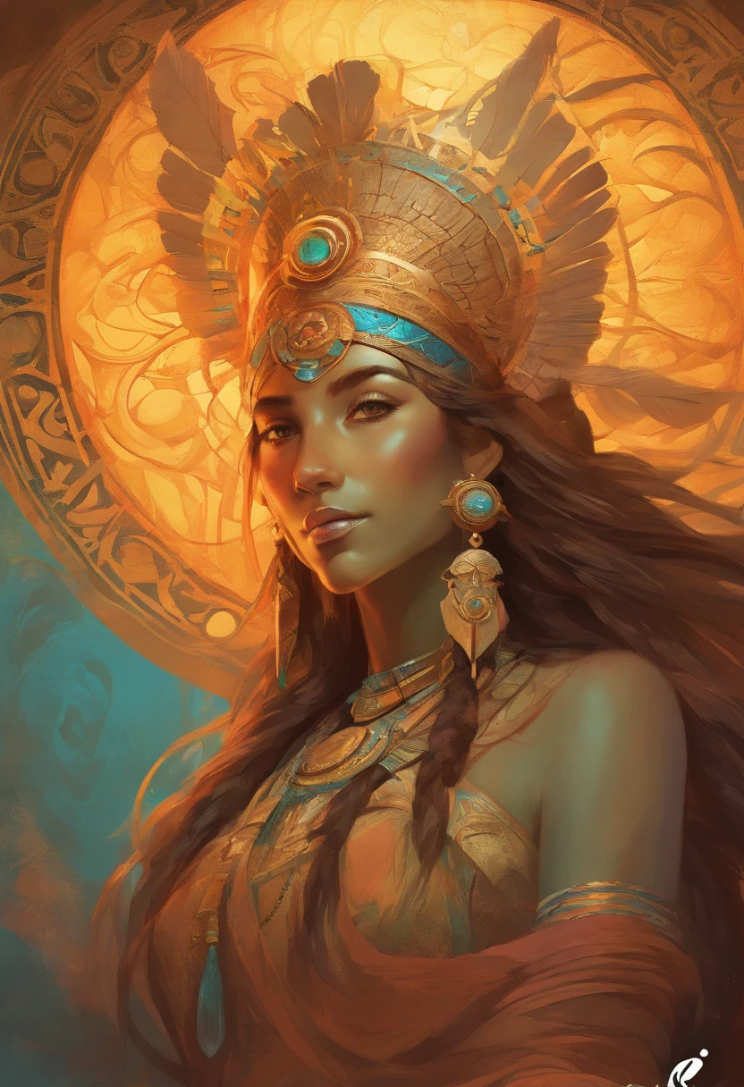 Create a stunning ultra-realistic portrait of a "(((Ancient Indian God)))" fantasy character in the art nouveau style. Pay meticulous attention to intricate details and draw inspiration from the fifth element artifacts. Incorporate references from artists such as Peter Mohrbacher, {{| Kyansittha |}}, Wayne Barlowe, Boris Vallejo, Aaron Horkey, Gaston Bussiere, Craig Mullins, and Alphonse Mucha to bring depth and character to the artwork. Enhance the composition with arty nouveau curves and spirals for an added touch of elegance and complexity.