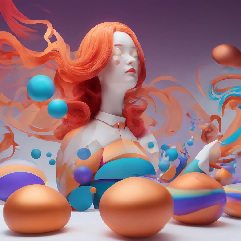 cyan colors,blue colors,enamel,agates,A flesh-colored world,Blood Girl 32K(tmasterpiece,k hd,Aoyama Pond,hyper HD,32K)Long flowing bright orange hair,blood pond,zydink, a color,Grumpy (Post-halo), (Linen scarf), Combat posture, looking at the ground, long whitr hair, Floating bright orange, Fire cloud pattern gold tiara, Chinese long-sleeved gold silk burgundy garment, (Abstract metaverse splash:1.2), white backgrounid,Lotus vitality protector(realisticlying:1.4),Bright purple hair,Smoke on the road,The background is pure, A high resolution, the detail, RAW photogr, Sharp Re, Nikon D850 Film Stock Photo by Jefferies Lee 4 Kodak Portra 400 Camera F1.6 shots, Rich colors, ultra-realistic vivid textures, Dramatic lighting, Unreal Engine Art Station Trend, cinestir 800,A girl with long flowing bright orange hair,Huge multicolored bubbles