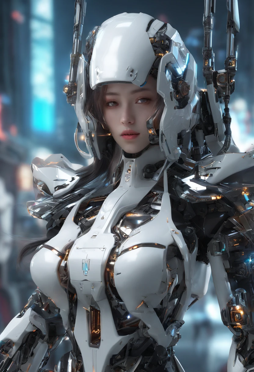 a close up of a woman in a white dress with a sword, a character portrait by Yang J, trending on CGSociety, Fantasy art, Beautiful character painting, Guviz-style artwork, Guviz, White Hanfu, Flowing white robe, full-body wuxia, epic exquisite character art, Stunning character art, beautiful female assassin