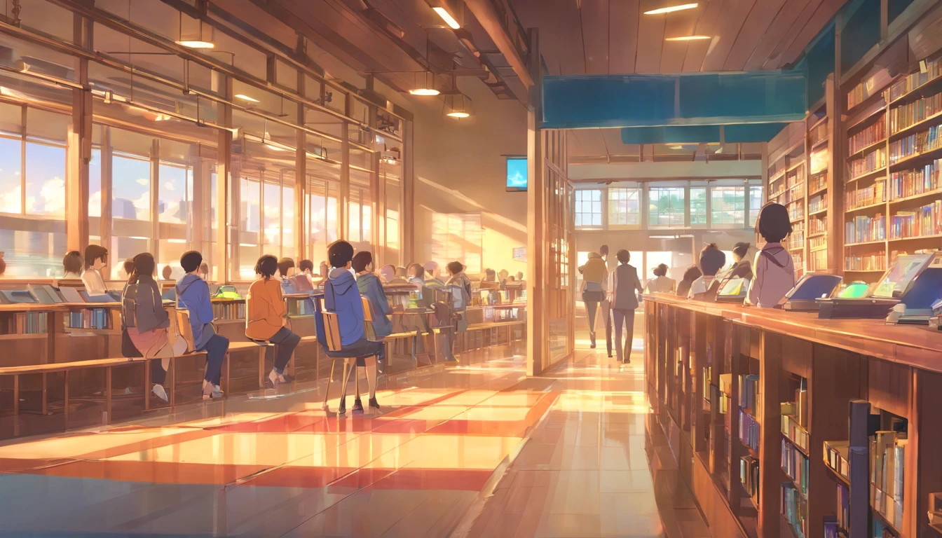 Hyper-detailing,comic strip,China-style,pupils,University Library,highly detailed surreal vfx,eventide,super-fine,dark hues,ultra - detailed,high qulity,8K ,oc rendered,dynamic viewing angle