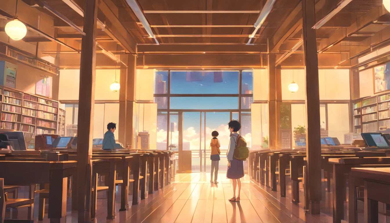 Hyper-detailing,comic strip,China-style,pupils,University Library,highly detailed surreal vfx,eventide,super-fine,dark hues,ultra - detailed,high qulity,8K ,oc rendered,dynamic viewing angle
