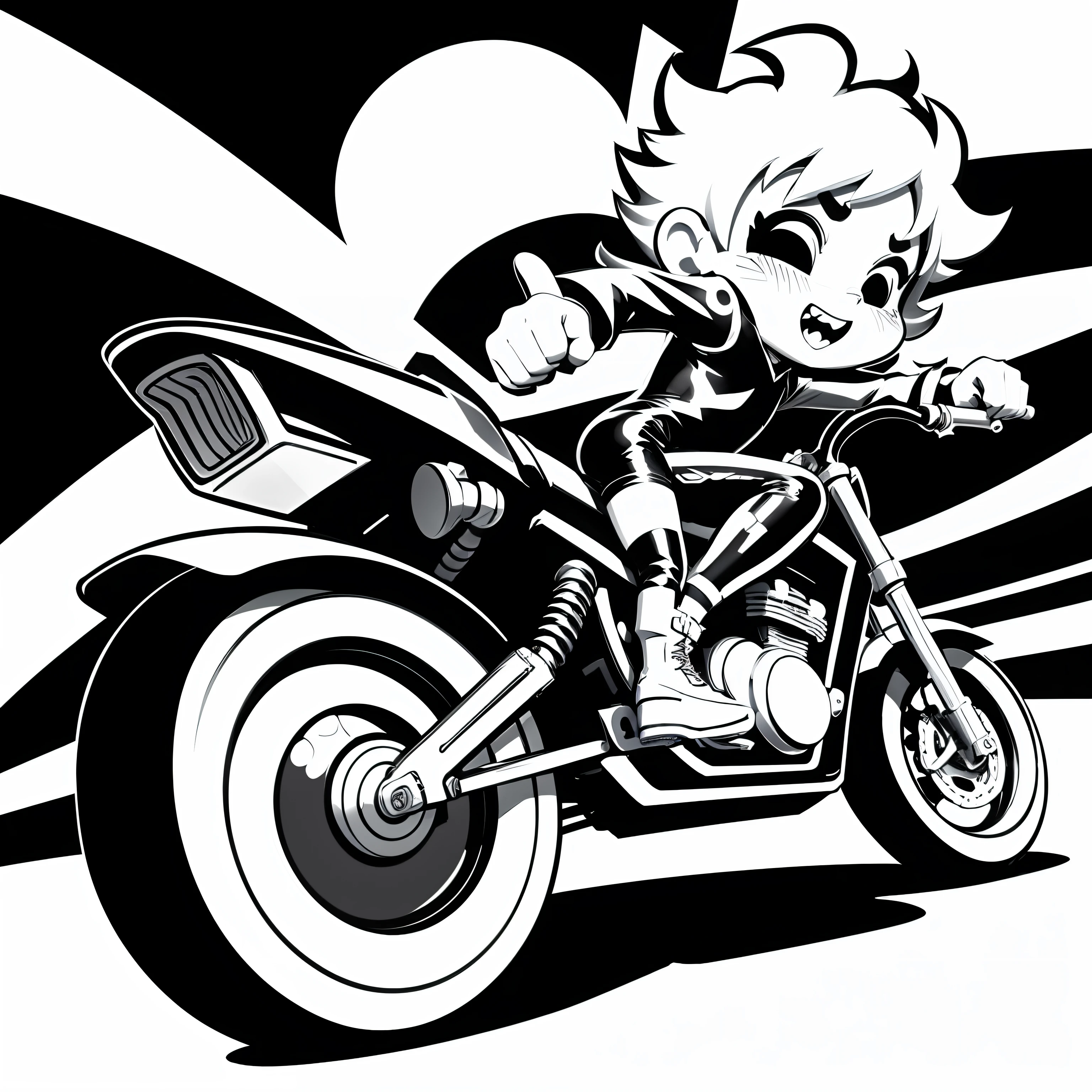 ??? Lineart Cartoon, Black and white, no color, no shadows, funny cars, vector art, white color background