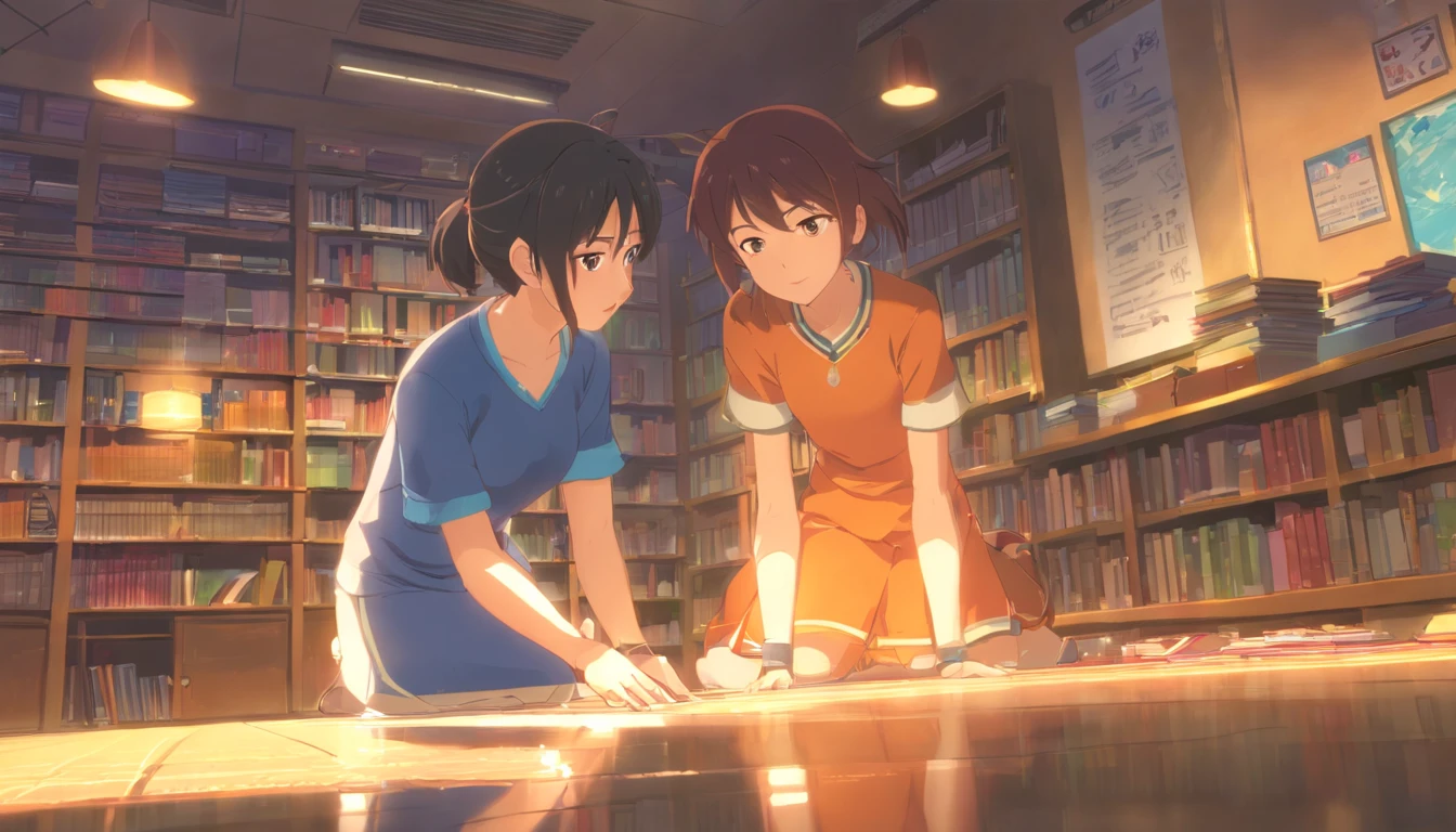 Hyper-detailing,comic strip,China-style,pupils,University Library,highly detailed surreal vfx,eventide,super-fine,dark hues,ultra - detailed,high qulity,8K ,oc rendered,dynamic viewing angle