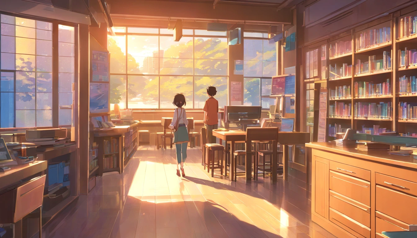 Hyper-detailing,comic strip,China-style,pupils,University Library,highly detailed surreal vfx,eventide,super-fine,dark hues,ultra - detailed,high qulity,8K ,oc rendered,dynamic viewing angle