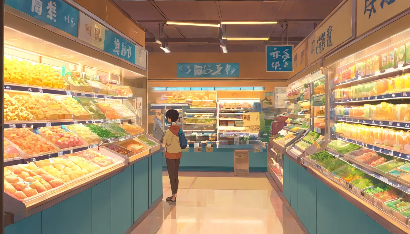 Hyper-detailing,comic strip,China-style,pupils,Street grocery store,highly detailed surreal vfx,eventide,super-fine,dark hues,ultra - detailed,high qulity,8K ,oc rendered,dynamic viewing angle