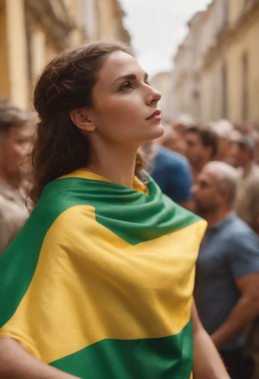 Preciso de um super heroi com estilo de cores da bandeira do brazil.