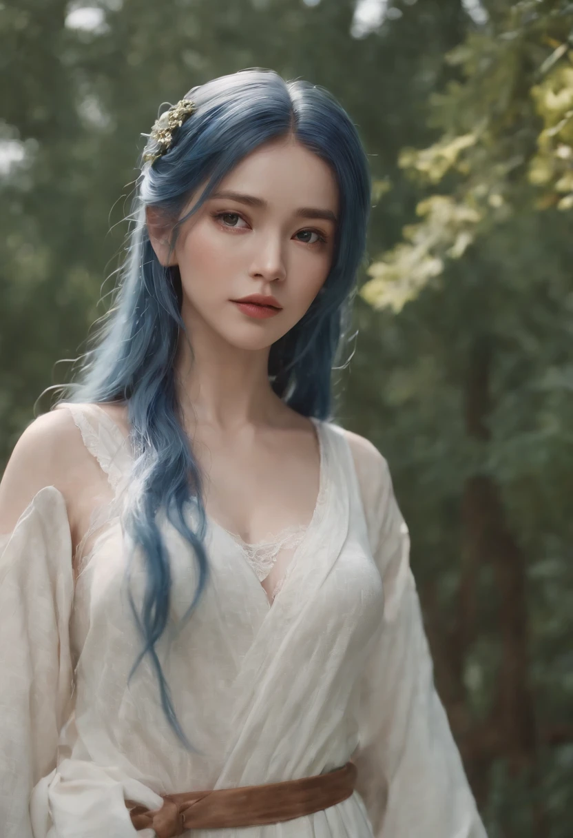 blue  hair,hentail realism, shadowing,character sheets, reference sheet, Standing painting, 8K, Super detail, 1080p, Women's HD，Slim，femele, 16k, A high resolution, Best quality, High quality, Anatomically correct, Masterpiece, ccurate, hyper HD，As graceful as a swan，unreal-engine， Ghibli-like colors,   anime big breast,  Standing painting, angle of view,Yarn skirt，ssee-through