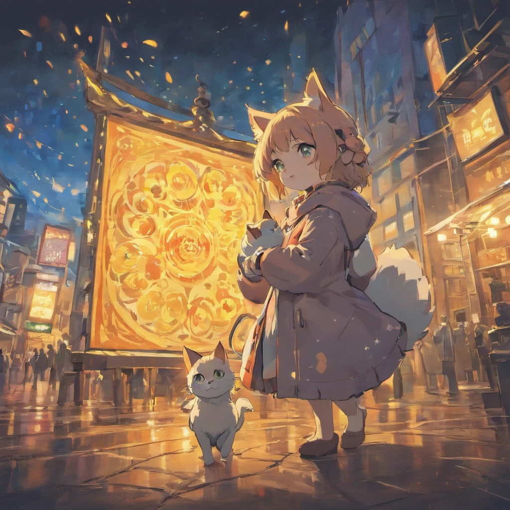 Kemono cat Van Gogh Estilo