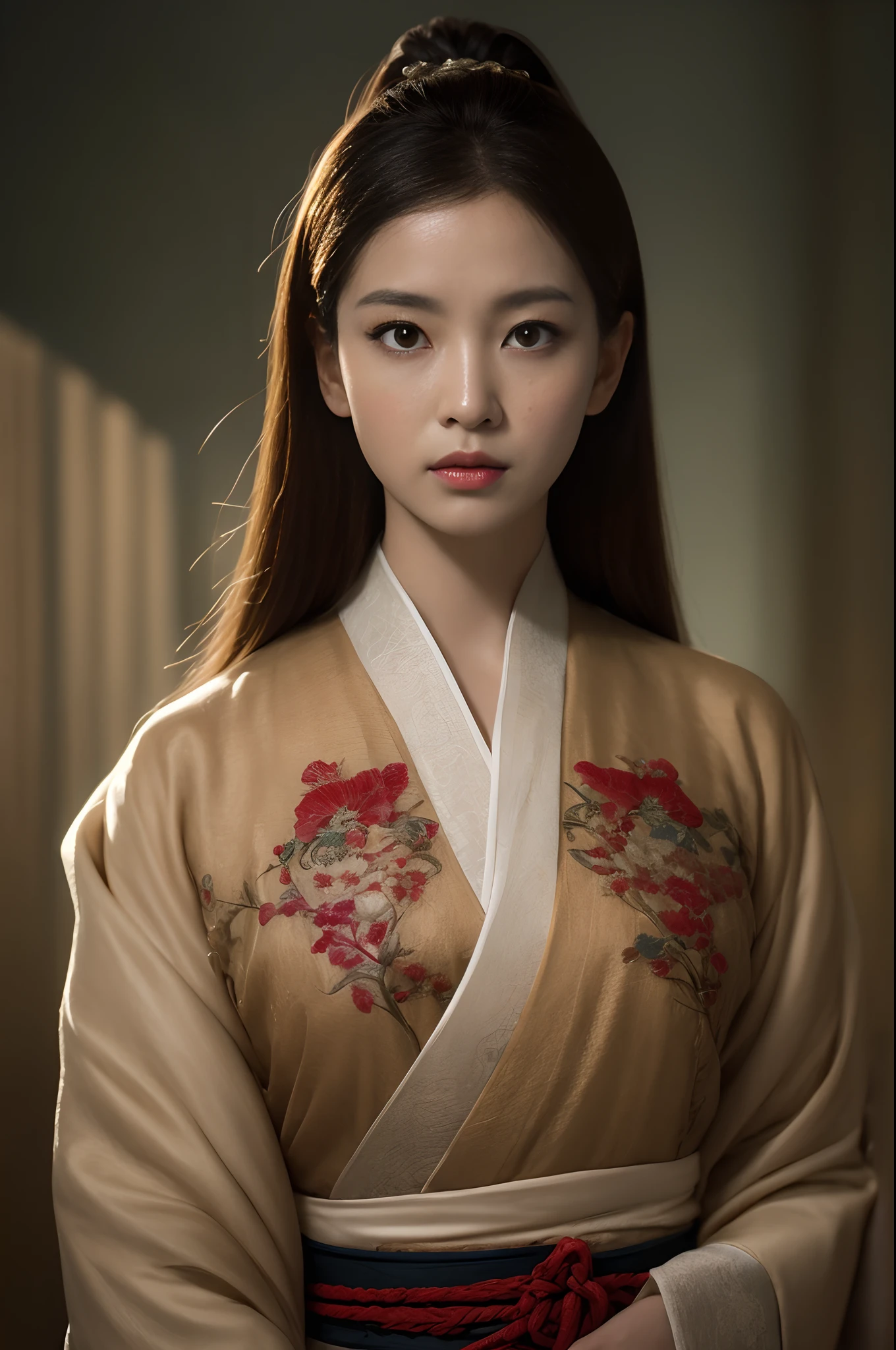 Official Art, Unity 8k wallpaper, super detailed, beautiful, beautiful, masterpiece, best quality,
dark, atmospheric, mystical, romantic, creepy, literature, art, fashion, ming and qing dynasties, decoration, intricate, ironwork, embroidery, contemplation, emotional depth, supernatural, hanfu
1 girl, solo, neck, bust composition,dynamic action,Kungfu,