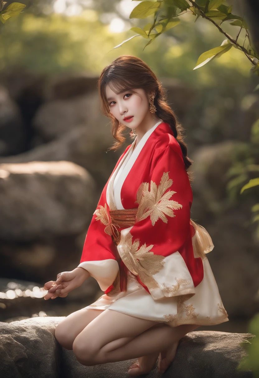 (8k、RAW Photography、top-quality、masterpiece:1.2)、ultra-detailliert、Hyper-Resolution、(realisitic、Real Photographics:1.37)、portlate、high resolution RAW color photos、professional photograpy、highly detailed and beautiful、ighly detailed、8k wallpaper、amazing detailed、Cute little girl s、famous Japan idol、cute little、Realistic body、very small breasts、Very small swimsuit、A-cup、petite white skin、glistning skin、slim body、zora々Right、cute face、lifelike face、Delicat eyes、 Saggy Eyes、耳环、far away、is standing、Dynamic Lighting、Hydrated body、A sexy、lots of water on skin、Standing in the distance、?????? in water、Go out of business50Year's on、Bowling alley、ruins、Erosion on plants、Large amount of ivy、Red long coat、longshot、20age
