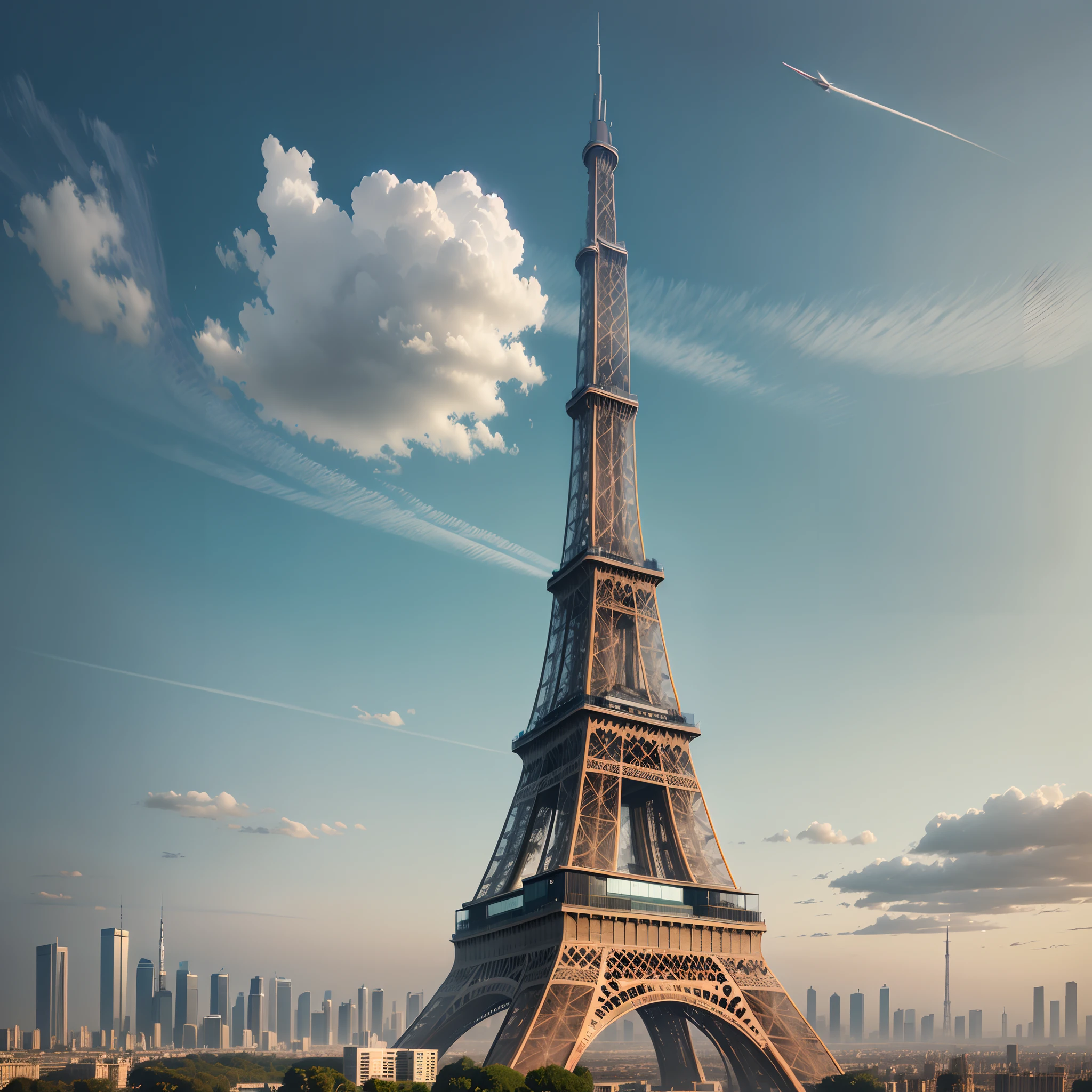 IMAGE OF PARIS TOWER WITH BURJ KHALIFA --auto --s2