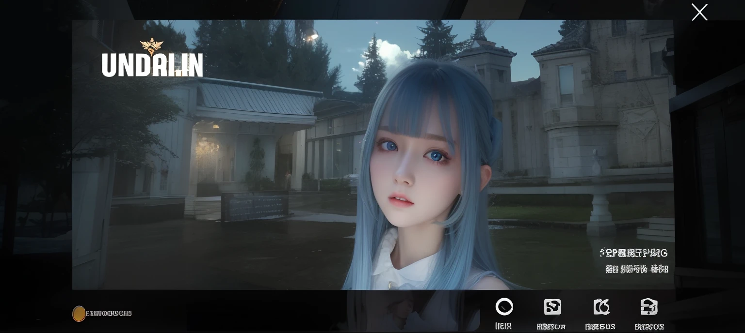 Super long straight hair、Blonde girl posing with white top、Real life girls、Turn your face to your bangs、16yo girl、Beautiful bright blonde girl、very beautiful big pale blue eyes、clear double eyelids、