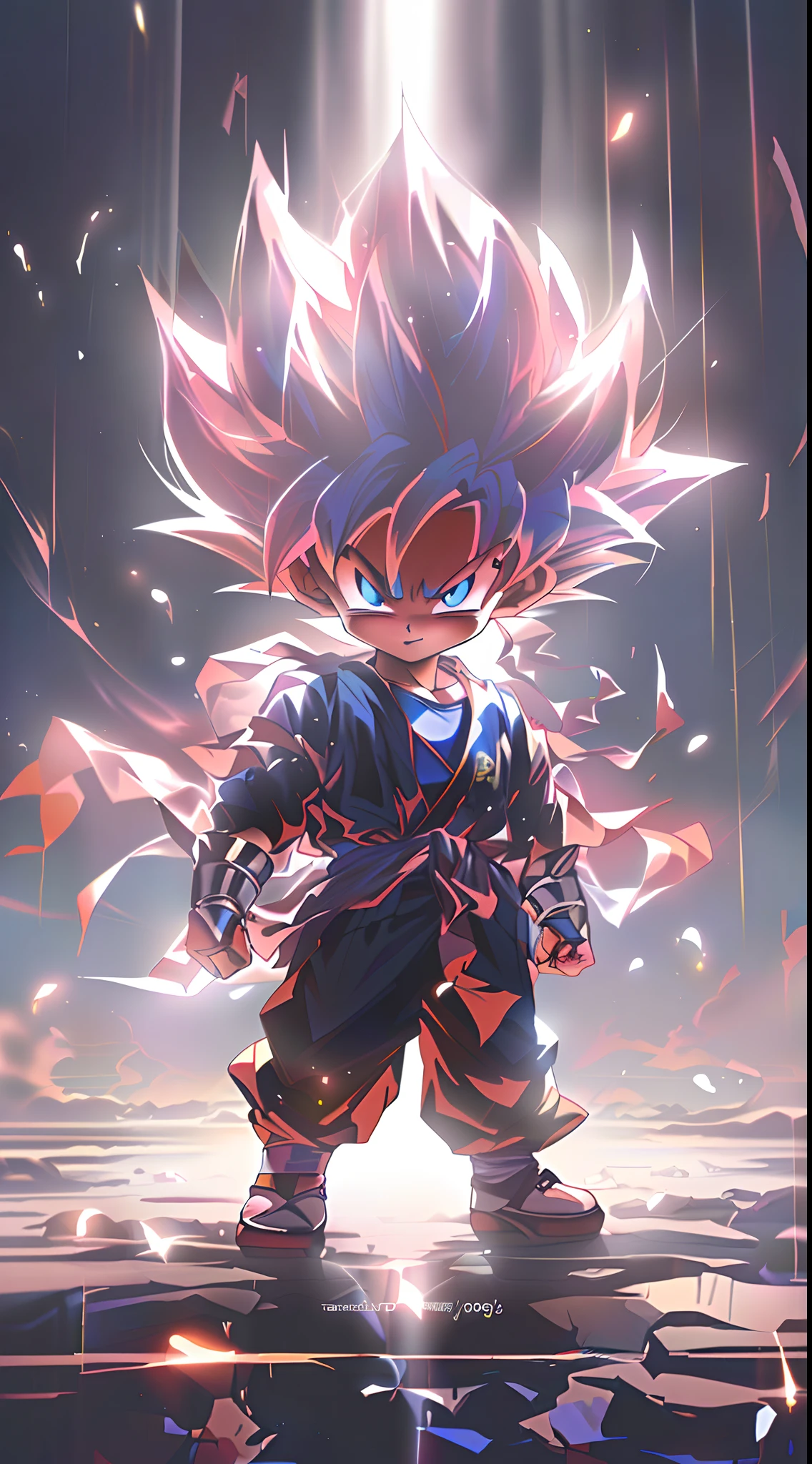 a cartoon image of a young goku with a glowing background, 4K manga wallpapers, Anime wallpapers 4k, Anime wallpapers 4k, 4k anime wallpaper, anime art wallpaper 4k, anime art wallpaper 4k, anime style 4 k, anime art wallpaper 8 k, badass anime 8 k, ultra hd anime wallpaper, dragon ball artstyle, anime epic artwork