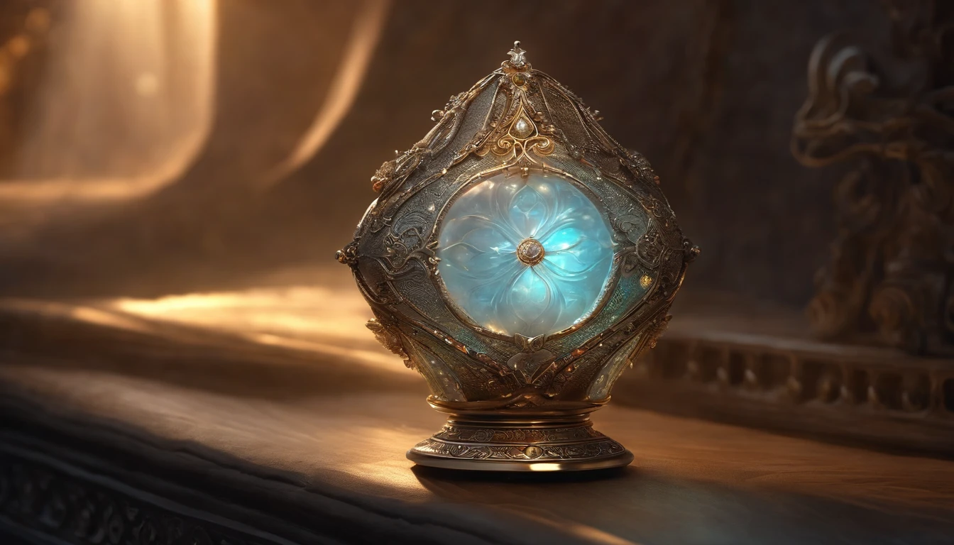A scepter of light with a magical light element, Beautifully designed,Decorated with ethereal motifs,It seems to emit a soft glow. emitting a soft, A steady light illuminates the surrounding area. ultra - detailed, Detailed, Realistic