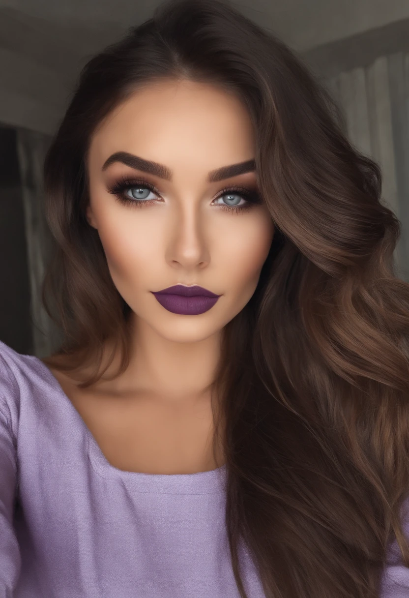 Femme arafed avec torse nu et culotte assortis, fille sexy aux yeux bruns, Portrait Sophie Mudd, cheveux bruns et grands yeux, selfie of a young woman, Yeux de chambre, Violet Myers, sans maquillage, maquillage naturel, looking straight at camera, Visage avec Artgram, Maquillage subtil, Superbe photo du corps entier, dans la chambre, clivage